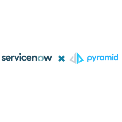 ServiceNow x Pyramid Analytics logo